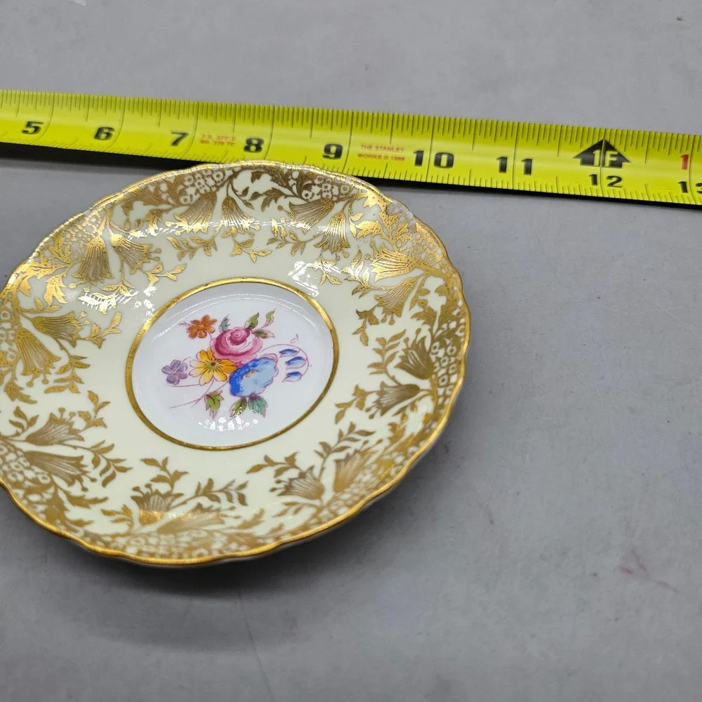 Paragon Fine Bone China Saucer Gold Filigree Floral A1230/2 England Vintage